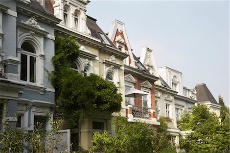 Maisons dans Winterhude, Hambourg, Allemagne Photographie de stock - Rights-Managed, Code: 700-03152712