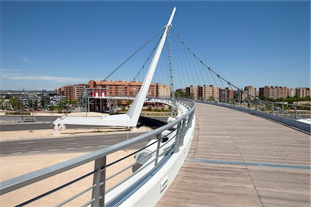 Bridge between Delicias Station and Expo 2008, Zaragoza, Spain Stock Photo - Rights-Managed, Code: 700-03152887