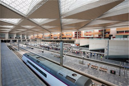 people in a locomotive - Interior of Delicias Station, Zaragoza, Aragon, Spain Stock Photo - Rights-Managed, Code: 700-03152893