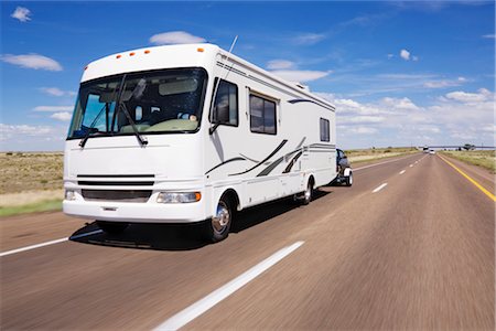 RV on Interstate 40, New Mexico, USA Foto de stock - Direito Controlado, Número: 700-03161588