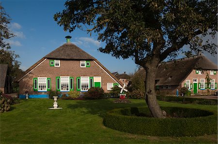 Farmhouse, Staphorst, Salland, Overijssel, Netherlands Fotografie stock - Rights-Managed, Codice: 700-03161662