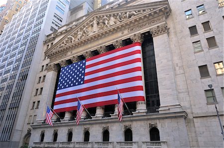 flags business - New York Stock Exchange, Manhattan, New York, USA Stock Photo - Rights-Managed, Code: 700-03178554