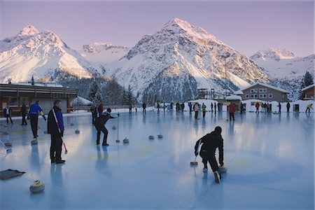 Curling in Arosa, Canton of Graubunden, Switzerland Stock Photo - Rights-Managed, Code: 700-03178606