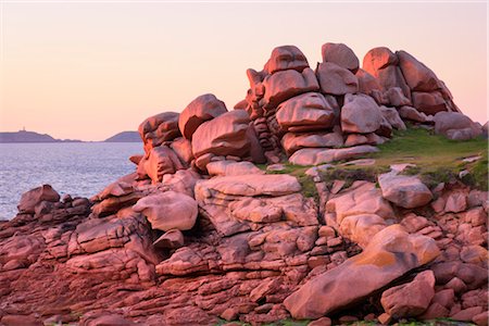 rocky coast and boulder coast - Cote de Granit Rose, Cotes-d'Armor, Brittany, France Stock Photo - Rights-Managed, Code: 700-03178731