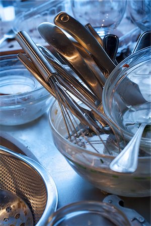 dirty kitchen images - Dirty Dishes on Kitchen Counter Stock Photo - Rights-Managed, Code: 700-03179001