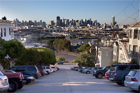 san francisco peninsula - Vue sur le centre-ville de Portrero Hill, San Francisco, Californie, USA Photographie de stock - Rights-Managed, Code: 700-03171553