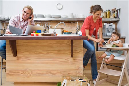 family modern - Family in Kitchen Stock Photo - Rights-Managed, Code: 700-03171579