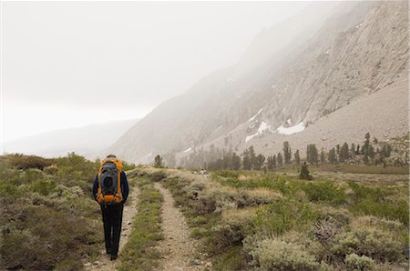 Man Backpacking, Horton Lake Trail, Inyo National Forest, California, USA Stock Photo - Rights-Managed, Code: 700-03195004