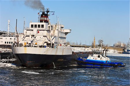 schlepper (boot) - Schleppers und Laker Schiff im Hafen, Montreal, Quebec, Kanada Stockbilder - Lizenzpflichtiges, Bildnummer: 700-03210449