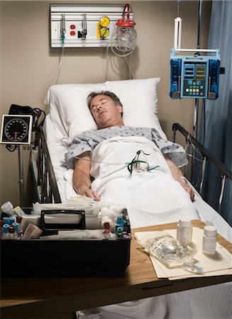 sleep at hospital - Patient in Emergency Room Stock Photo - Rights-Managed, Code: 700-03210512