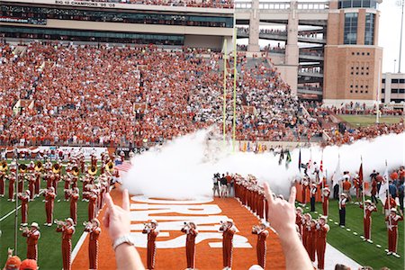 dry ice - Texas Longhorns Football Game, Austin, Texas, USA Stock Photo - Rights-Managed, Code: 700-03210607