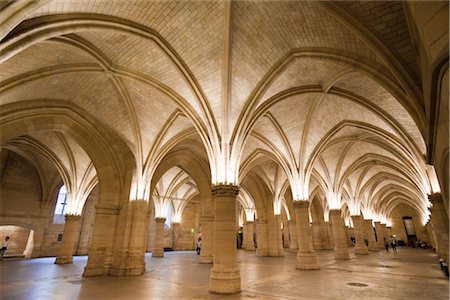 paris building columns - Hall of the Guards, Conciergerie, Paris, France Stock Photo - Rights-Managed, Code: 700-03210669