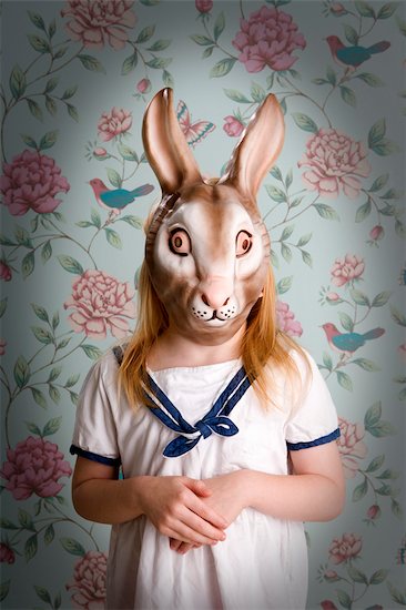 Little Girl Wearing a Bunny Mask Photographie de stock - Premium Droits Gérés, Artiste: Anita Clark, Le code de l’image : 700-03210683
