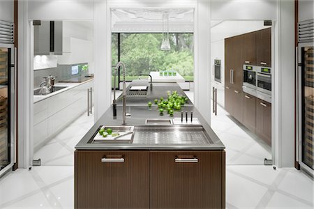 simsearch:700-03407942,k - Interior of Luxury Kitchen Foto de stock - Con derechos protegidos, Código: 700-03227561