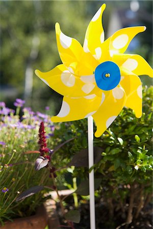 plastic flowers - Pinwheel in Garden Stock Photo - Rights-Managed, Code: 700-03229374