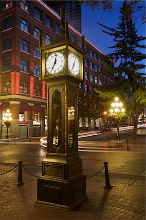 fotografía a intervalos - Steam Clock in Gastown, Vancouver, British Columbia, Canada Foto de stock - Con derechos protegidos, Código: 700-03229747