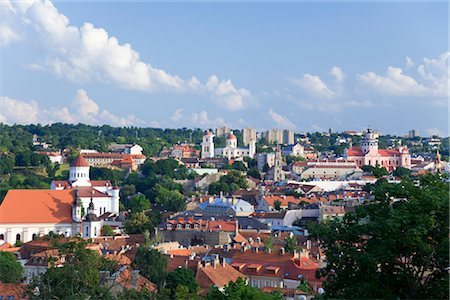 Overview of Vilnius, Lithuania Foto de stock - Direito Controlado, Número: 700-03230027