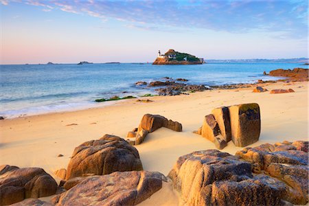 Beach, Morlaix Bay, Finistere, Brittany, France Foto de stock - Direito Controlado, Número: 700-03230029