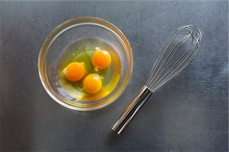 raw egg - Eggs in Bowl and Whisk Stock Photo - Rights-Managed, Code: 700-03230285