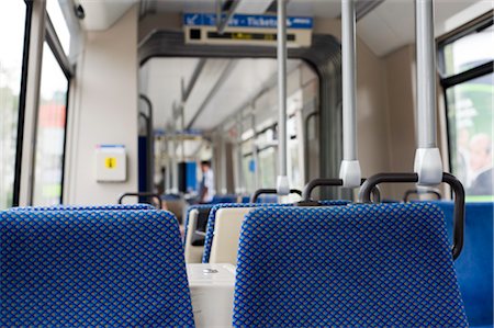 Seats on German Streetcar, Munich, Germany Foto de stock - Con derechos protegidos, Código: 700-03244016