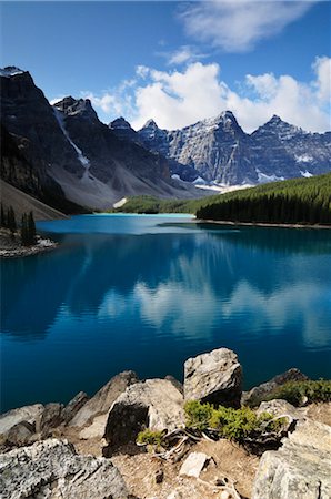 Moraine Lake, Banff National Park, Alberta, Canada Stock Photo - Rights-Managed, Code: 700-03244105