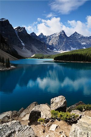 Moraine Lake, Banff National Park, Alberta, Canada Foto de stock - Con derechos protegidos, Código: 700-03244105