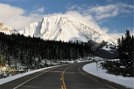 snow mountain roads - Highway 40, Kananaskis Country, Alberta, Canada Stock Photo - Rights-Managed, Code: 700-03244169