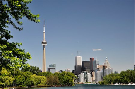 skyline big sky - Toronto Skyline From Toronto Islands, Ontario, Canada Stock Photo - Rights-Managed, Code: 700-03244175