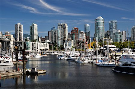 Downtown Vancouver and False Creek, British Columbia, Canada Foto de stock - Con derechos protegidos, Código: 700-03244177