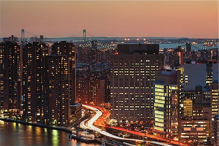 Manhattan pendant la nuit, New York City, New York, États-Unis Photographie de stock - Rights-Managed, Code: 700-03240538