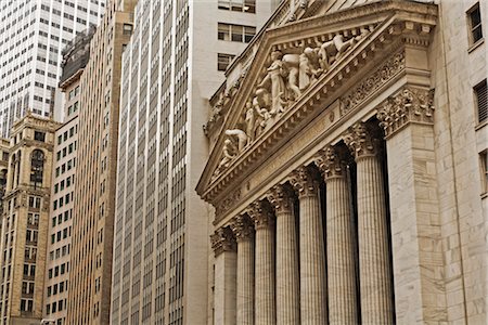 financial district nyc - New York Stock Exchange, Manhattan, New York City, New York, USA Stock Photo - Rights-Managed, Code: 700-03240555