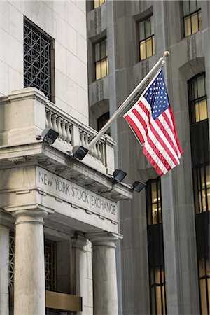 flags business - New York Stock Exchange, Manhattan, New York City, New York, USA Stock Photo - Rights-Managed, Code: 700-03240550