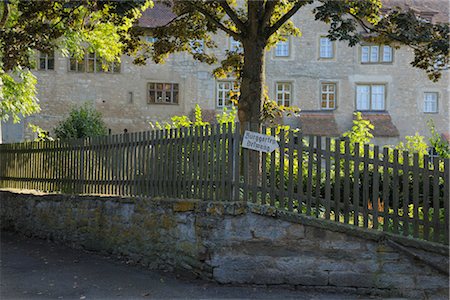 rothenburg - Wooden Fence, Rothenburg ob der Tauber, Ansbach District, Bavaria, Germany Foto de stock - Direito Controlado, Número: 700-03243925