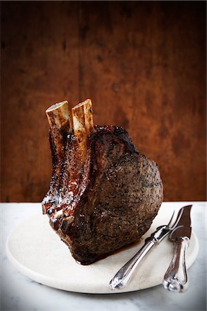 restaurant plate nobody - Prime Rib Stock Photo - Rights-Managed, Code: 700-03265793
