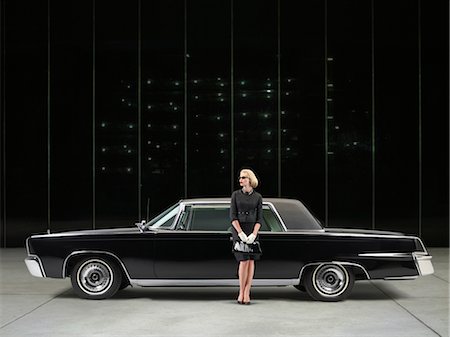 photos of very classy wealthy women - Portrait of Glamourous Woman With 1964 Chevrolet Imperial LeBaron Stock Photo - Rights-Managed, Code: 700-03295291