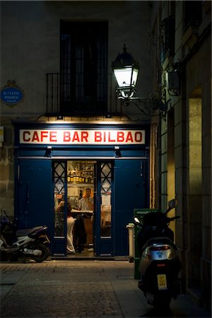 spanish cafe - Bar at Night, Bilbao, Spain Stock Photo - Rights-Managed, Code: 700-03290024