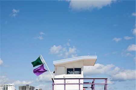 Sauveteur Station, South Beach, Miami, Floride, États-Unis Photographie de stock - Rights-Managed, Code: 700-03290106