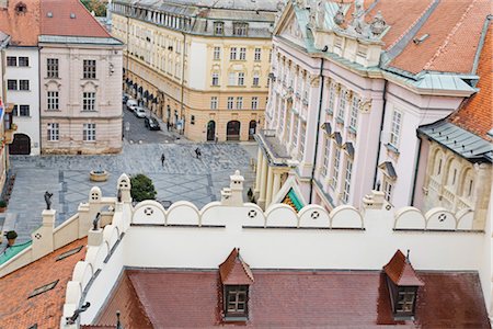 Ancien hôtel de ville et le palais du primat, vieille ville, Bratislava, Slovaquie Photographie de stock - Rights-Managed, Code: 700-03290191