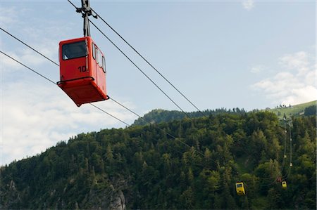 Red Cable Car in Summer, St. Gilgen, Salzburg, Austria Stock Photo - Rights-Managed, Code: 700-03333129