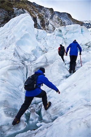 Héli-randonnée, Franz Josef Glacier, South Island, Nouvelle-Zélande Photographie de stock - Rights-Managed, Code: 700-03333668
