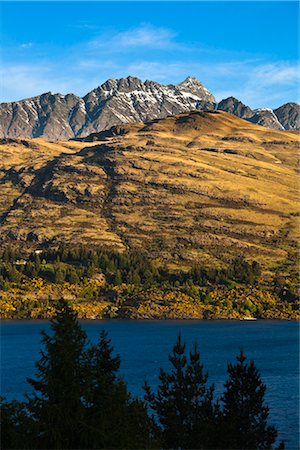 southern alps mountain range - The Remarkables from Queenstown,  South Island, New Zealand Stock Photo - Rights-Managed, Code: 700-03333692