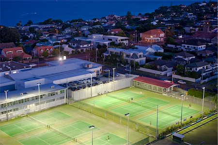 empty tennis court - Tennis Courts, New Zealand Stock Photo - Rights-Managed, Code: 700-03367384