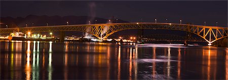 Ironworkers Memorial Bridge, Vancouver Wharves, Vancouver, British Columbia, Canada Stock Photo - Rights-Managed, Code: 700-03368673