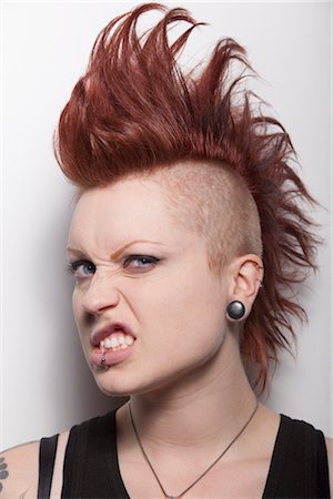 people hair punk - Portrait of Woman Stock Photo - Rights-Managed, Code: 700-03368818