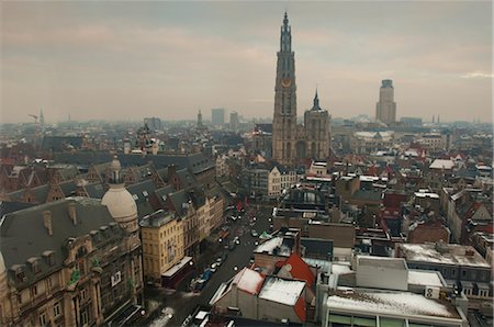 Overview of Antwerp in Winter, Belgium Stock Photo - Rights-Managed, Code: 700-03361598