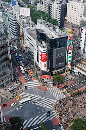 shibuya - Intersection, quartier de Shibuya, Tokyo, région de Kanto, Honshu, Japon Photographie de stock - Rights-Managed, Code: 700-03392429