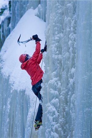 Ice Climber, Franconia Notch, New Hampshire, USA. Stock Photo - Rights-Managed, Code: 700-03392466