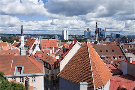 View of Old Town from Toompea, Tallinn, Estonia, Baltic States Foto de stock - Con derechos protegidos, Código: 700-03404315