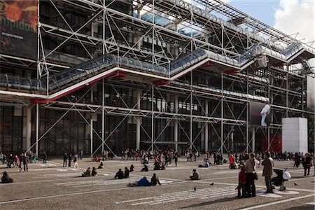 supporting structure - Centre Pompidou, Beaubourg, Paris, Ile-de-France, France Stock Photo - Rights-Managed, Code: 700-03404640