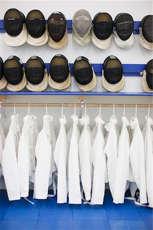 fencing mask - Fencing Masks and Jackets Stock Photo - Rights-Managed, Code: 700-03404749